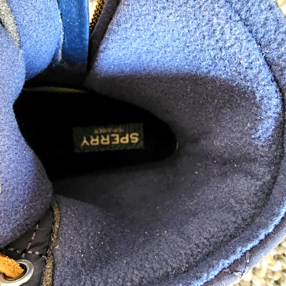 Sperry Saltwater Quilted Outdoor Duck Boots Size 7.5 Blue Hiking Camping - Picture 7 of 9